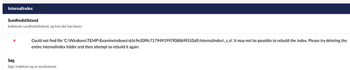 indexer fejl