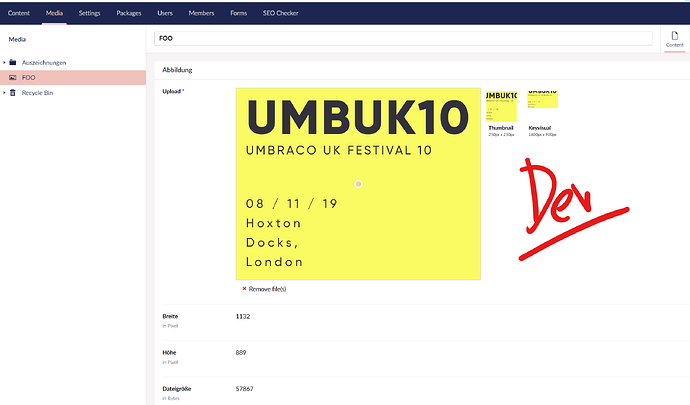 back office on DEV