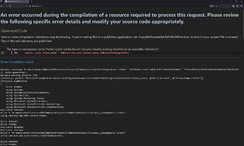 Umbraco Website Error