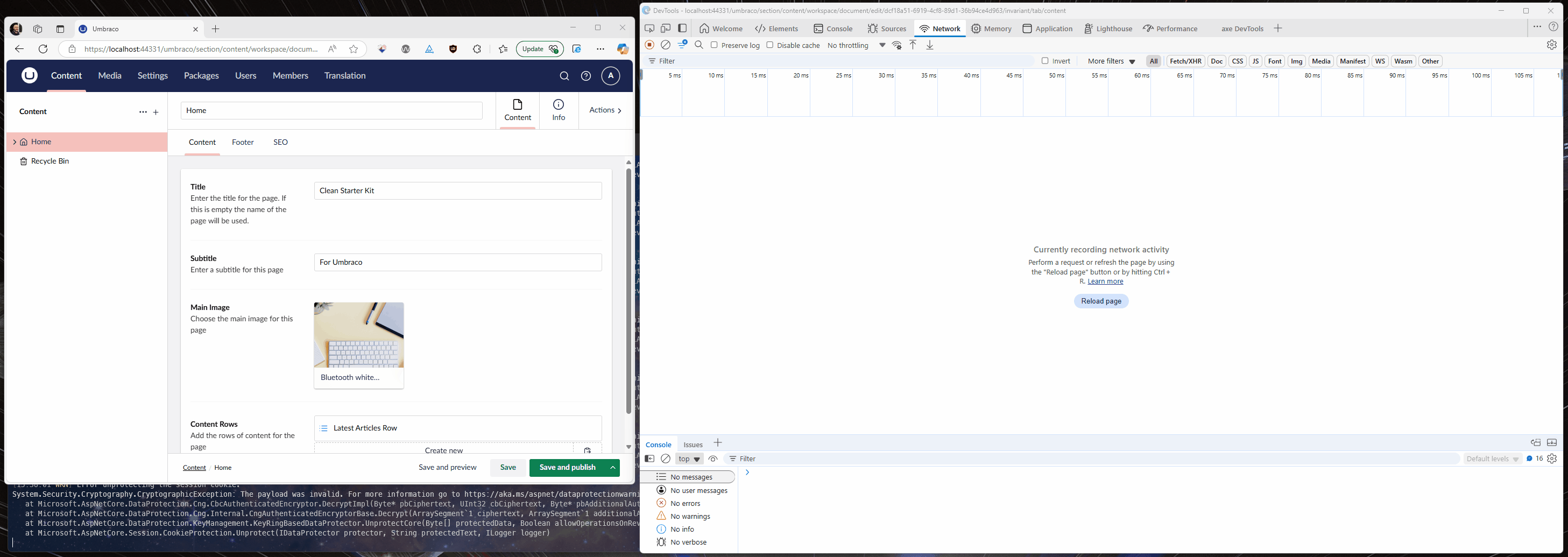 Edge Umbraco Backoffice Network Tab