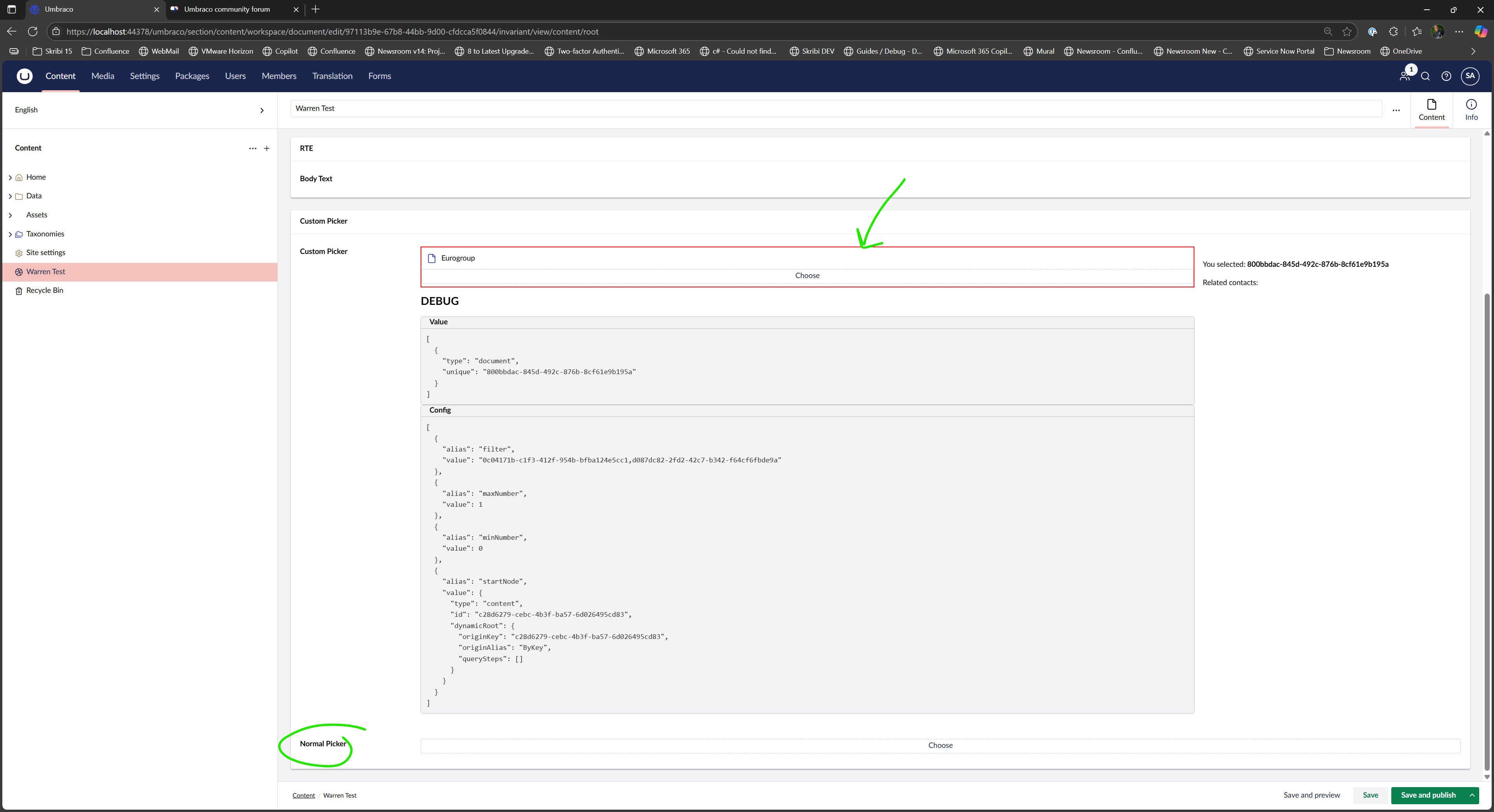 A screenshot shows the 'Member Role' settings on the Umbraco platform, highlighting the 'Create' button within a rectangular red outline and an arrow pointing towards it. (Captioned by AI)